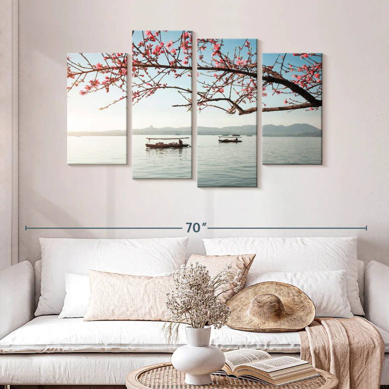 Alvord West Lake au printemps, H 32 po x l 52 po