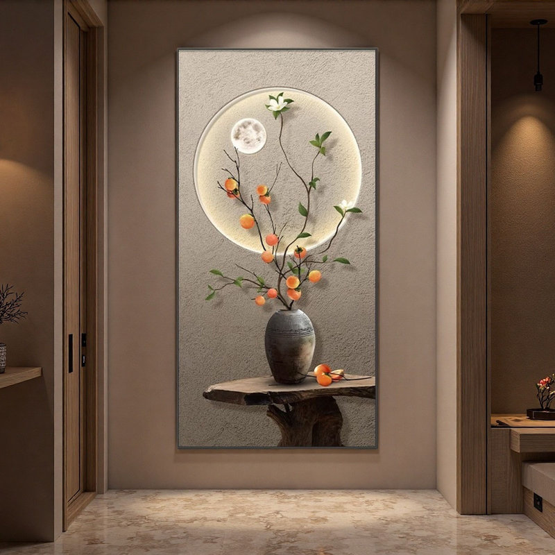Décoration murale en porcelaine de cristal «Good Luck» de style rétro chinois