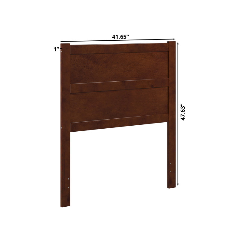 Tête de lit à panneau en bois Aveline, Lit simple, Noyer