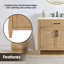 Meuble-lavabo simple autoportant Armanno 36 po avec comptoir en quartz et miroir