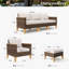 All Weather Wicker/Rattan 9 - Person Seating Group with Cushions-757935639-778650508
