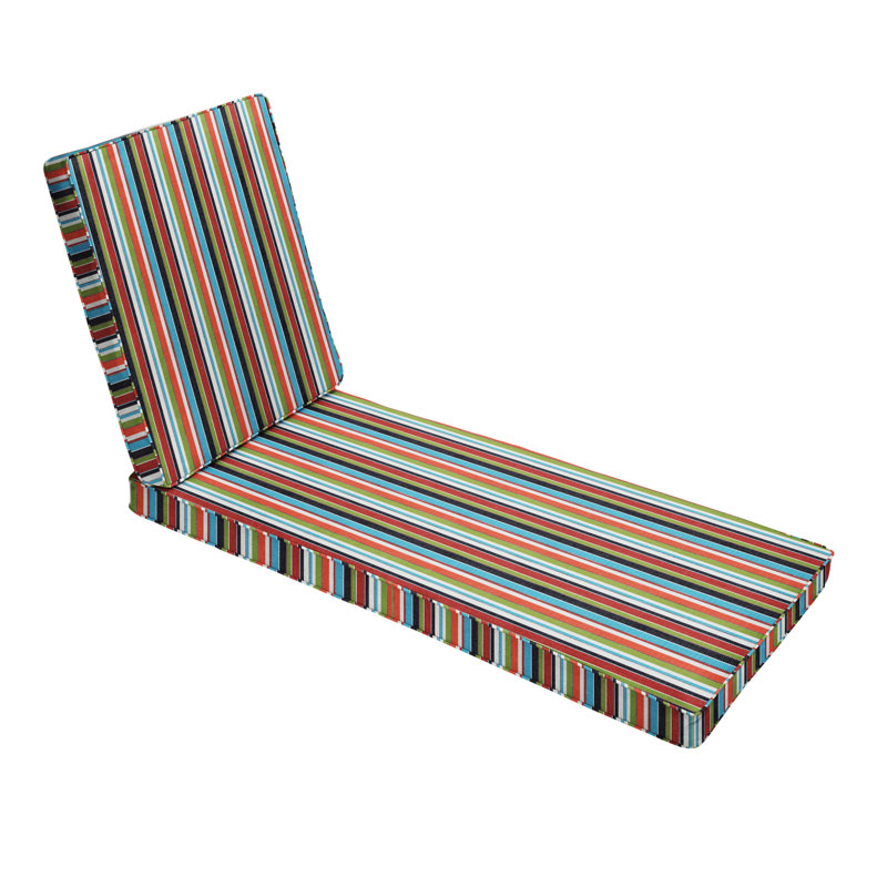 Coussin de chaise longue d'extérieur Sunbrella, L 73 po x l 24 po x P 3 po, Sunbrella - carrousel de confettis