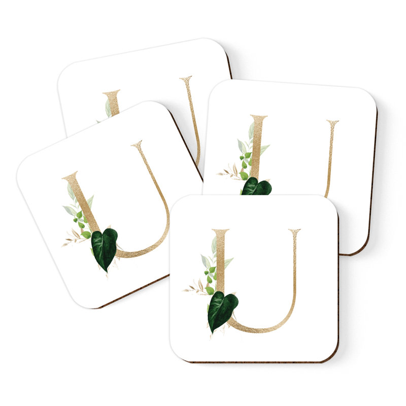Sous-verre à monogramme Exotic, U