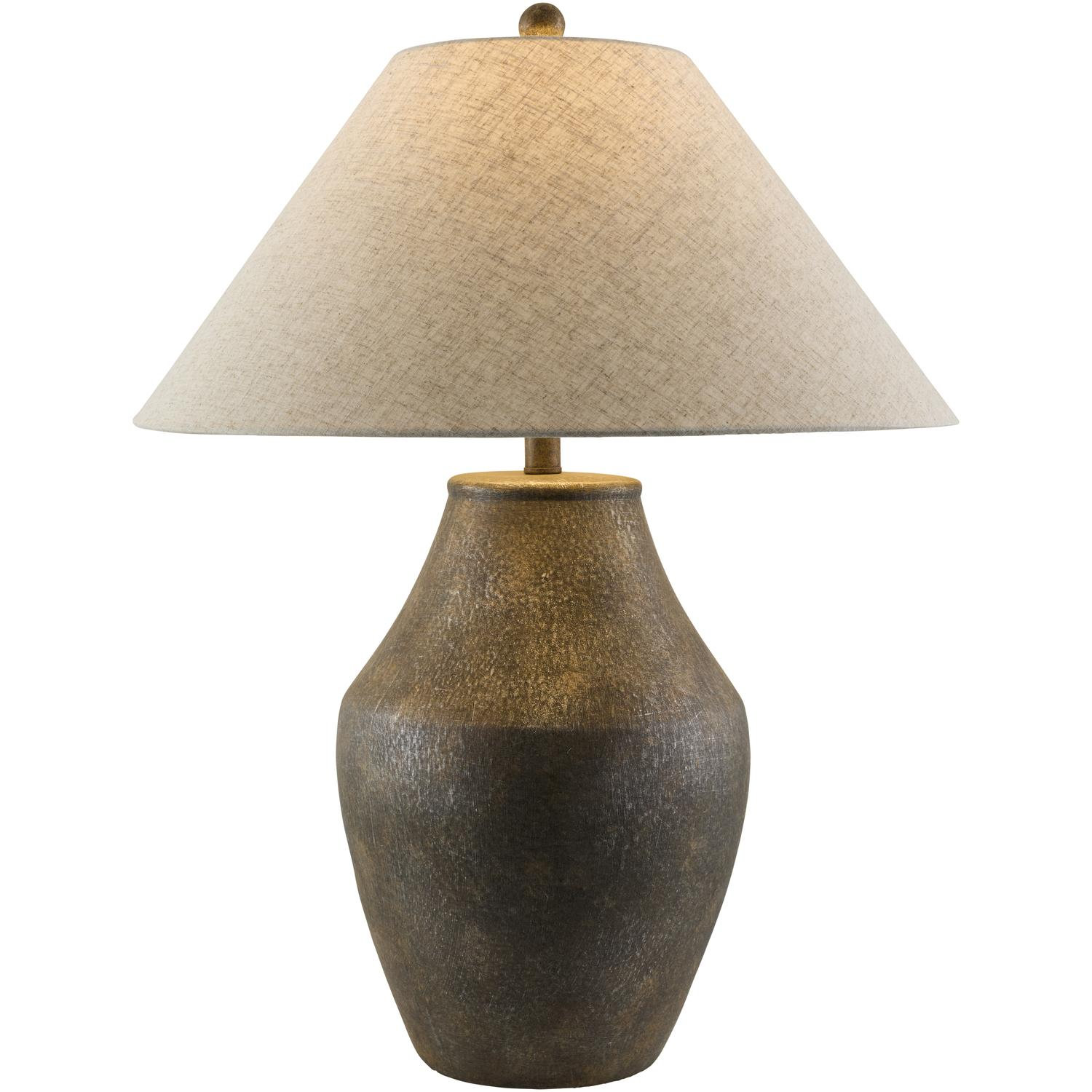 Batavia Ceramic Table Lamp, Brown, Wheat