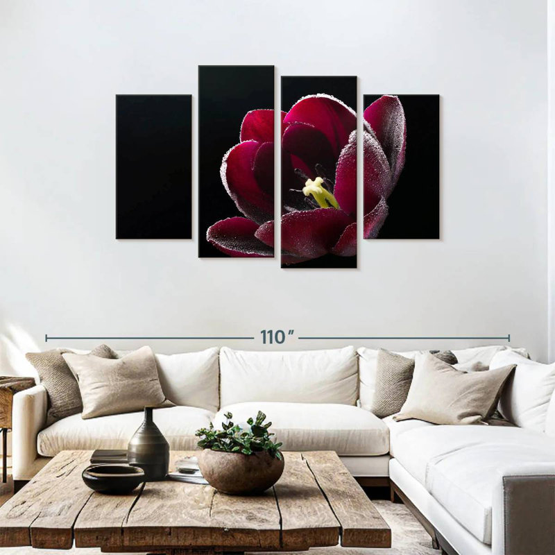 Harnek Purple Black Triumph Tulip, 48" H x 75" W