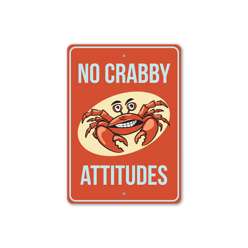 Drôle de crabe en aluminium, H 14 po x l 10 po x P 0,04 po