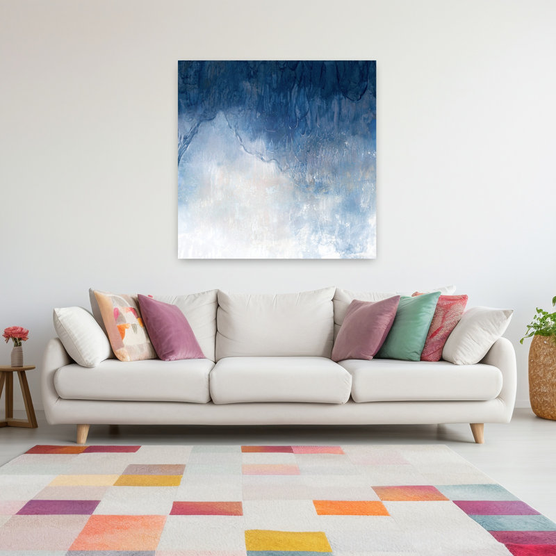 «Mist Downing In Tranquility I Abstract», art mural côtier, H 48 po x l 48 po