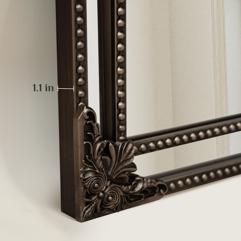 Miroir décoratif mural Berrilee, 36 po x 30 po, Bronze Antique