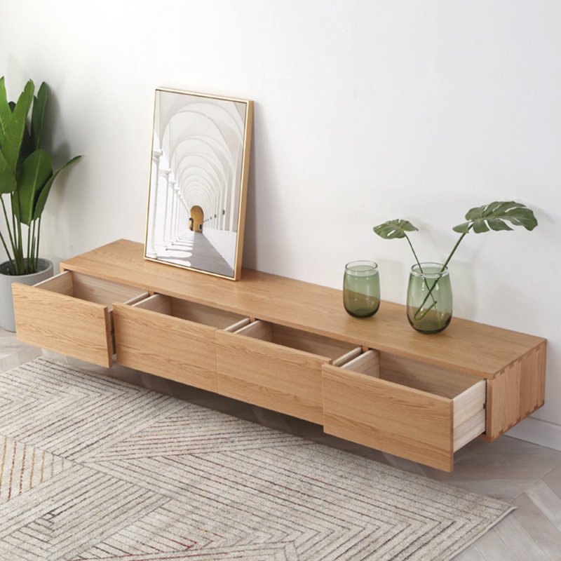 Meuble télé Modern Burlywood, H 15,75 po x L 70,87 po x l 15,75 po, Burlywood