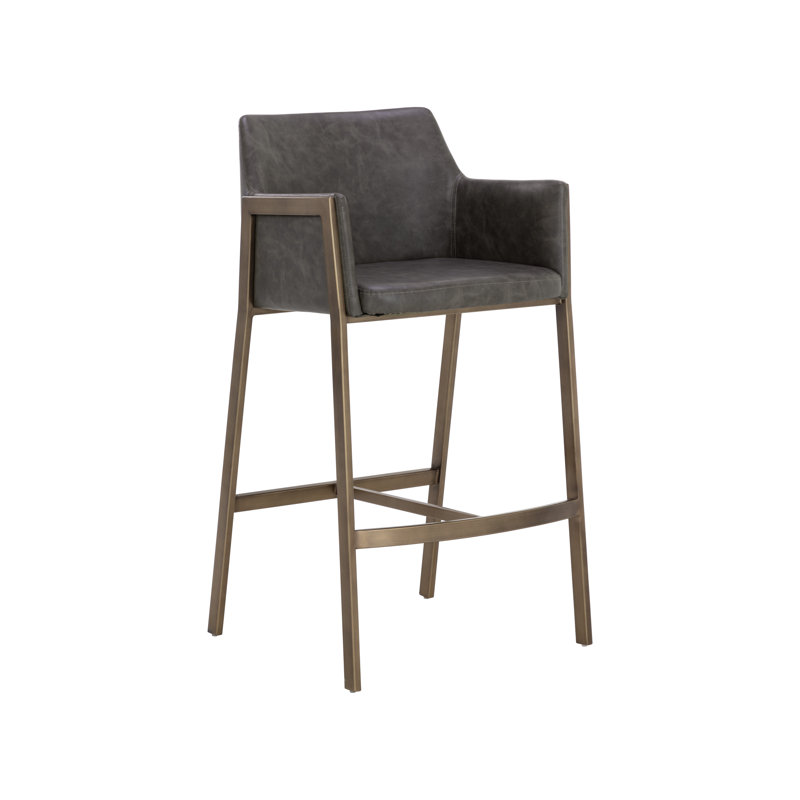 Bernadette Barstool - Kendall Grey, Bar Stool (30" Seat Height), Kendall Gray