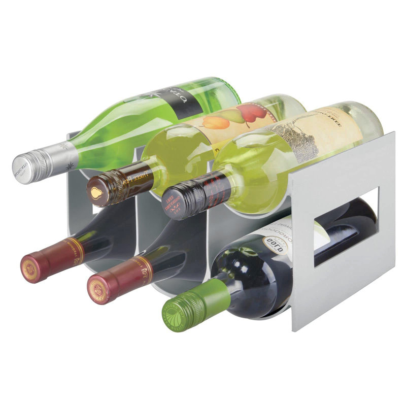 Arthenia 6 Bottle Tabletop Wine Bottle Rack, Light Grey