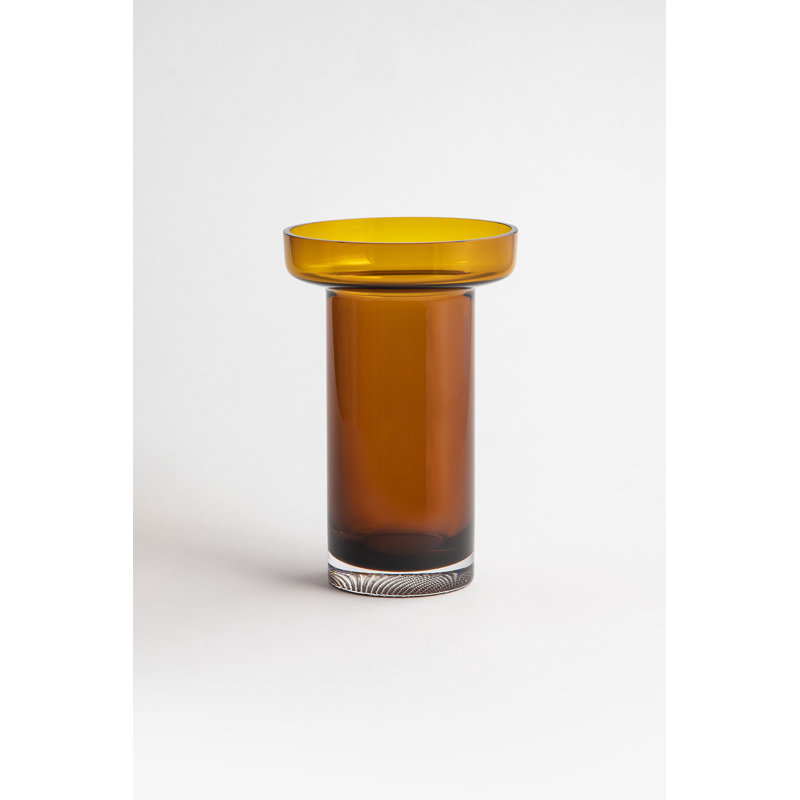 Limelight Crystal Table Vase, Amber