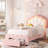 Avalie Upholstered LED Kids Bed with Drawer & Adjustable Headboard-625224595-625224597