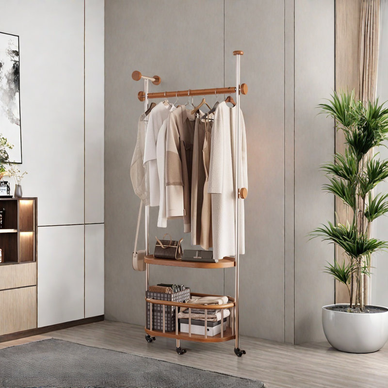 Stainless Steel Coat Rack with Movable Dirty