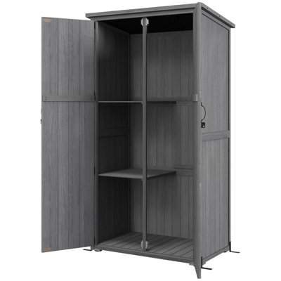 Outdoor 3 ft. W x 2 ft. D Wood Vertical Tool Shed