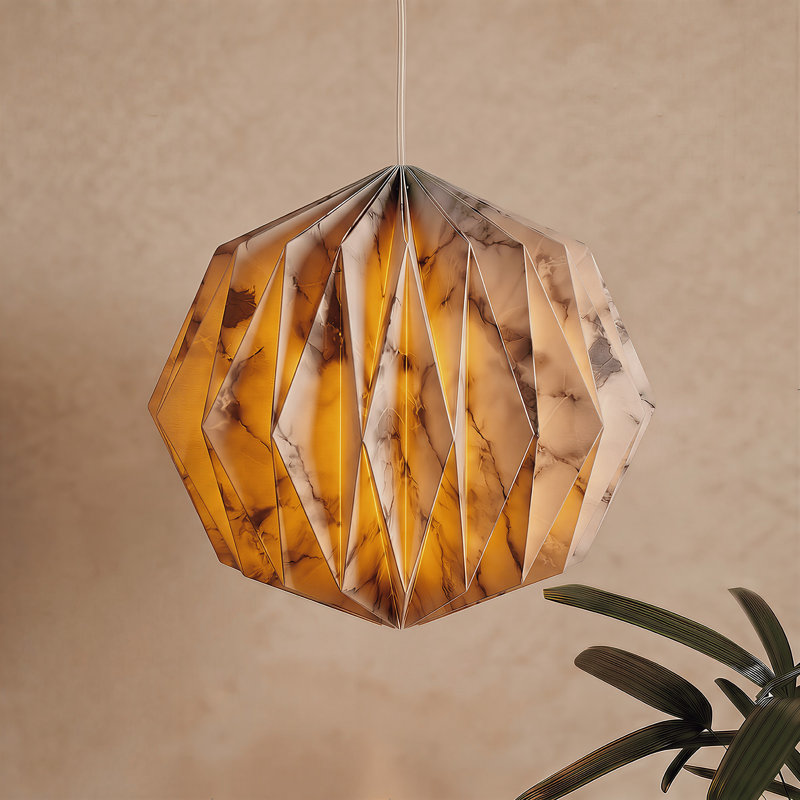 33 cm H Globe Pendant Shade in Black and White