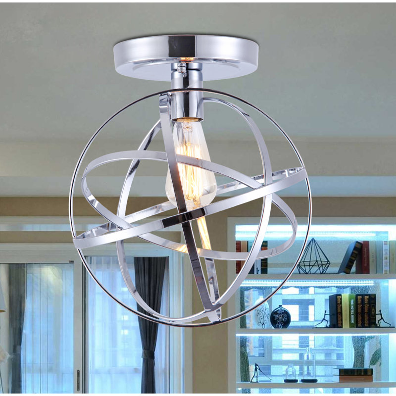Plafonnier semi-encastré géométrique à cage 11,8" 1-light Daubert