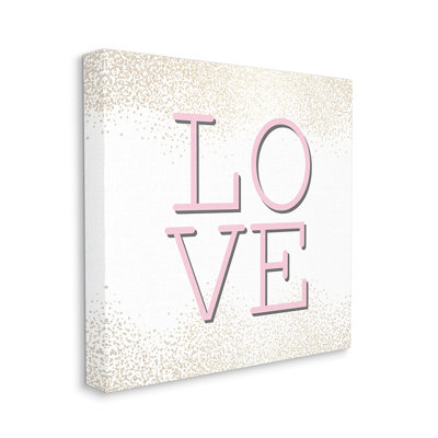 «Pink Love Text Glam Abstract Sparkle» par Kim Allen - impression d'art graphique