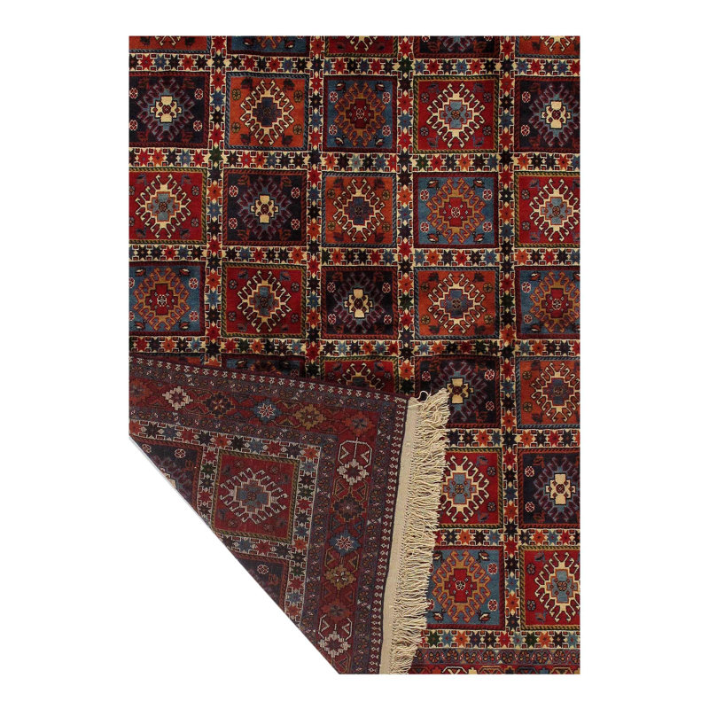Tapis rouille en laine et coton 4 pi 11 po x 6 pi 5 po Southwestern