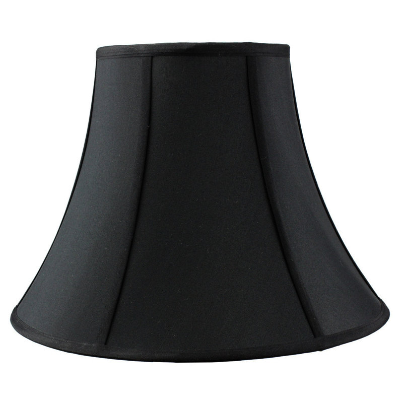 Abat-jour cloche en lin 16 "(à vis), Noir