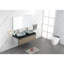 Lavabo vasque de salle de bain ovale 24 po x 14 po - ABS bleu, installation au-dessus du comptoir, hygiénique, vidange rapide 24 po Support d'évier rectangulaire, surface lisse, drain rapide