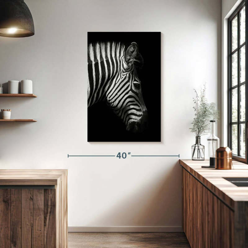 Brampt Zebra Side View, 39" H x 26" W