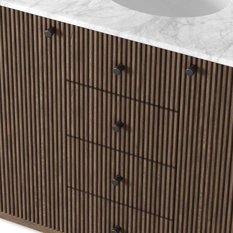 Malden Single Wide Vanity-Satin Espresso Oak