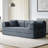 4-in-1 Convertible Corduroy Sleeper Sofa with Fixed Frame