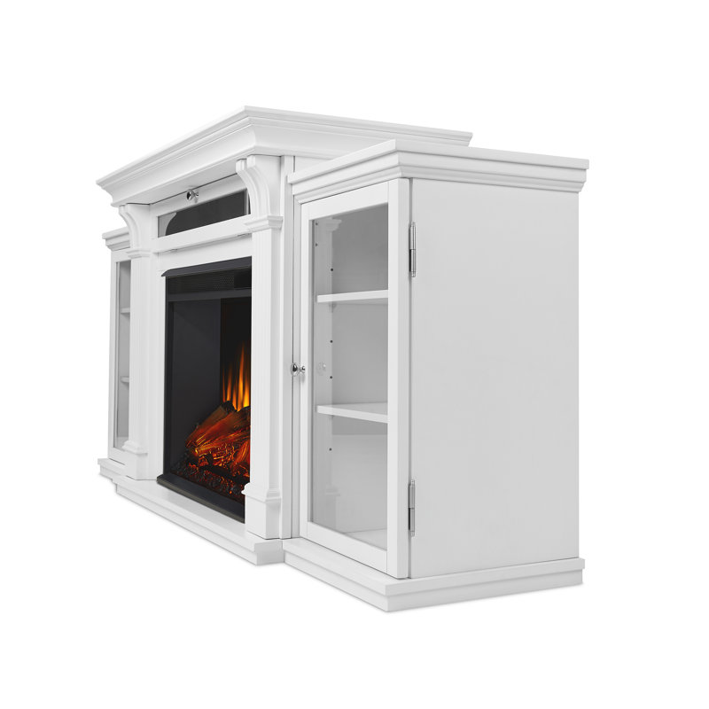 Calie 67'' TV Stand with Fireplace, White