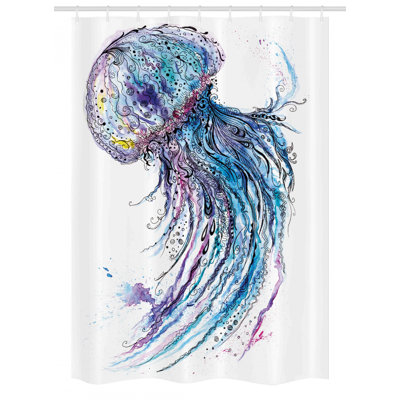  Aqua Colours Creative Single Shower Curtain
