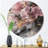 Pink Hydrangea Blooms - Hydrangea Round Wall Art on Metal-1828254005