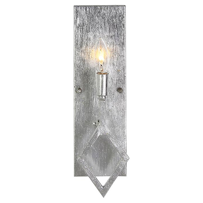 Sarah Candle Wall Light, Silver Leaf
