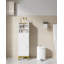 Armoire de rangement pour salle de bain, armoire de coin avec tiroirs et portes, porte-papier hygiénique étroit, organisateur de salle de bain avec tablette réglable, pour petits espaces, blanc-1458044334-1458044321