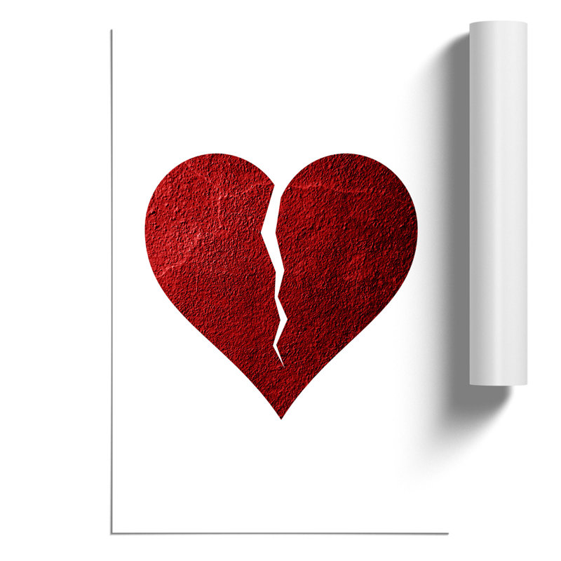 Broken Heart - No Frame Print, 30cm H x 21cm W x 0.1cm D