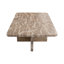 Table basse en marbre brun Kramer de 48 po - Table d'appoint rectangulaire en pierre Glam pour le salon ou le bureau