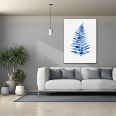 «Indigo Botanical 8» par Jean Plout, art mural sur toile
