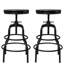 Tabouret de bar industriel rétro Vintage - Tabouret de bar pivotant rustique - Tabouret rond en métal et en bois-247048363