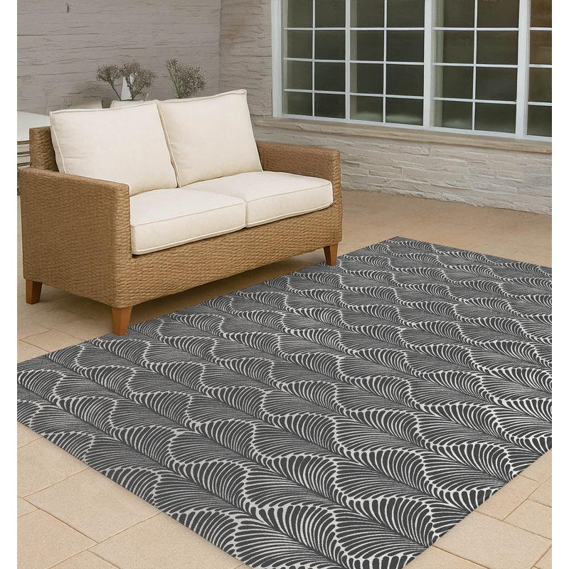 Elegant Palms Non-Slip Outdoor Rug, Rectangle 2' x 3'