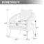 Fauteuil demi-tonneau d'appoint l 26,5 po avec coussins et pieds en métal-1184545353