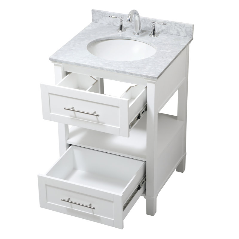 Ensemble de meuble-lavabo simple 25 po Audrit, Blanc