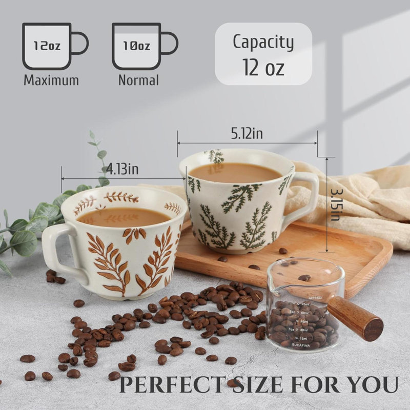 Tasse à café en céramique, tasse à thé unique avec poignée, tasse en grès pour thé, café, café, café, café, café
