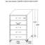 Commode de chambre à 5 tiroirs Malcolm