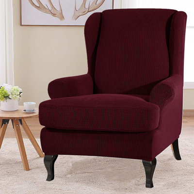 Box Cushion Wingback Slipcover