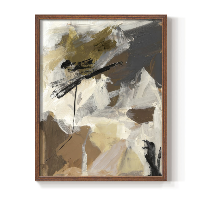 «Peak Ascender II», reproduction encadrée - bois massif, Noyer, H 30 po x l 24 po