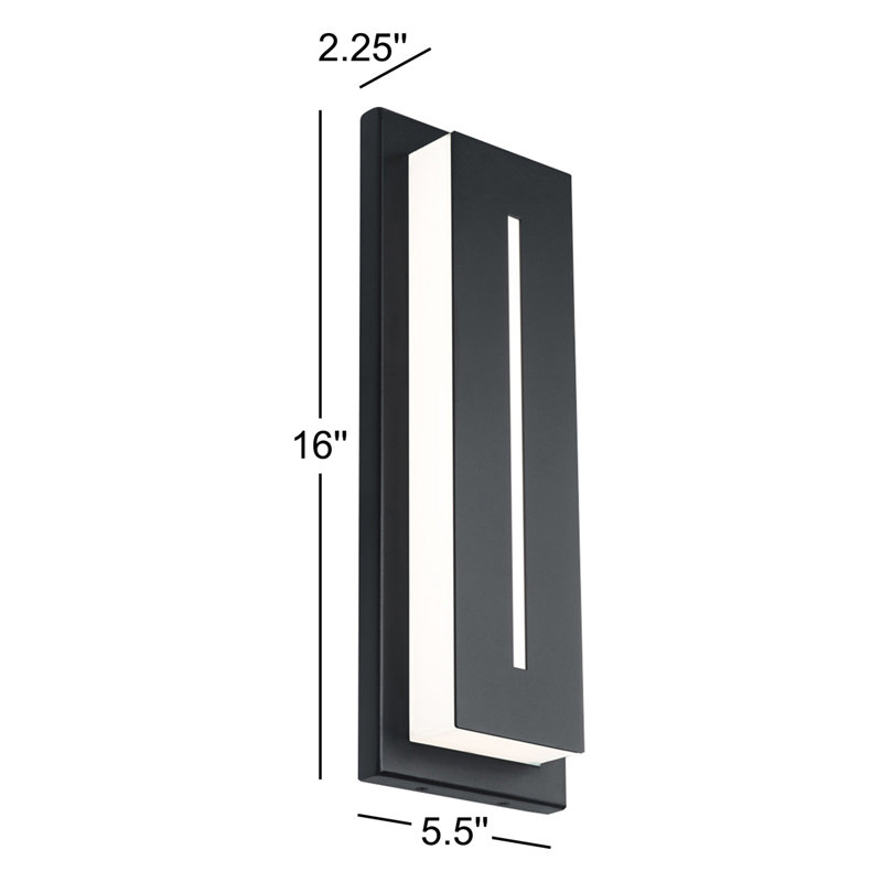 Midnight LED Outdoor Flush Mount, 16" H, 3000K