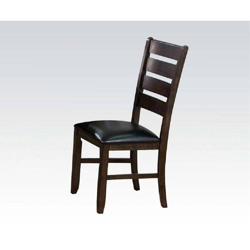 Ensemble de 2 chaises d'appoint Urbana en polyuréthane noir et espresso, un ajout élégant et confortable à tout espace.