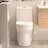 Compact Toilet 1.28 GPF Round Comfort Height Floor Mounted One-Piece Toilet