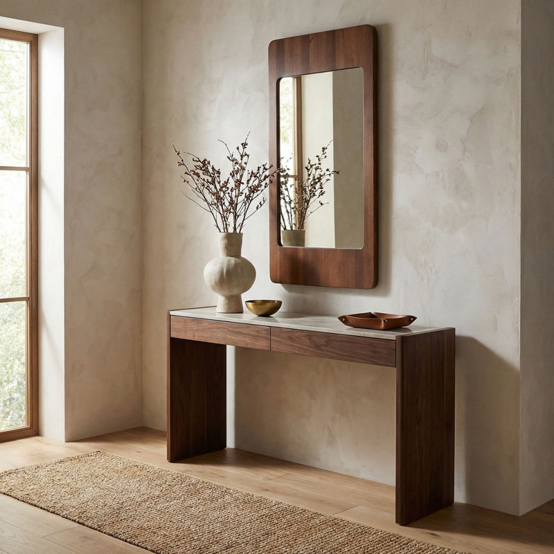Franklin Rectangle Solid Wood Mirror, 52" x 25"