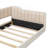 Twin XL Size Upholstery Daybed And Side Storage Pocket,Beige-352889565-352889567