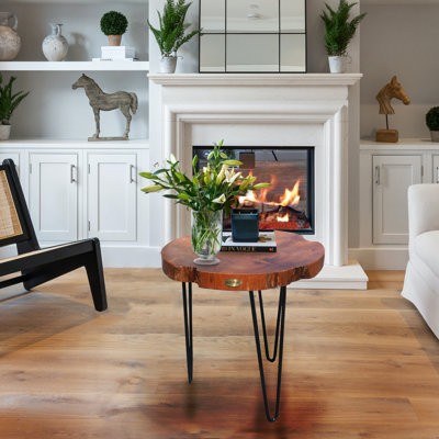 Table de bout en bois de teck Brynne Freedom